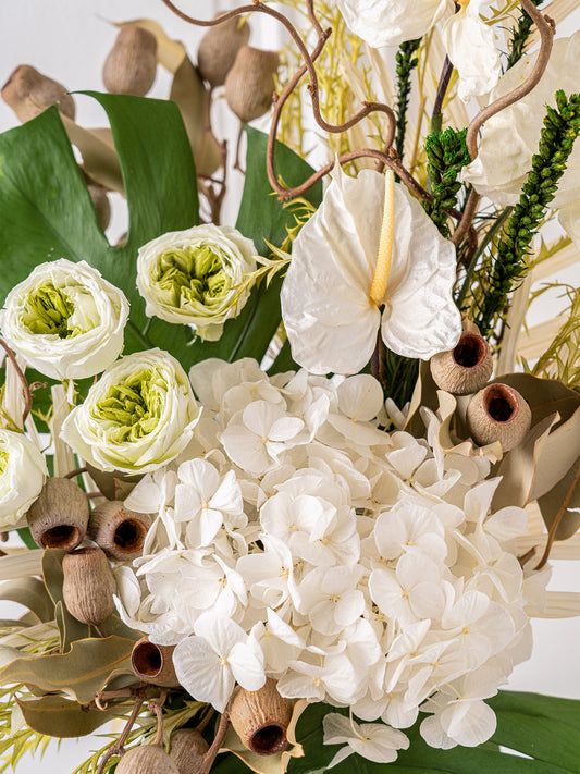 Pearly Jungle Exotica – Composition florale stabilisée