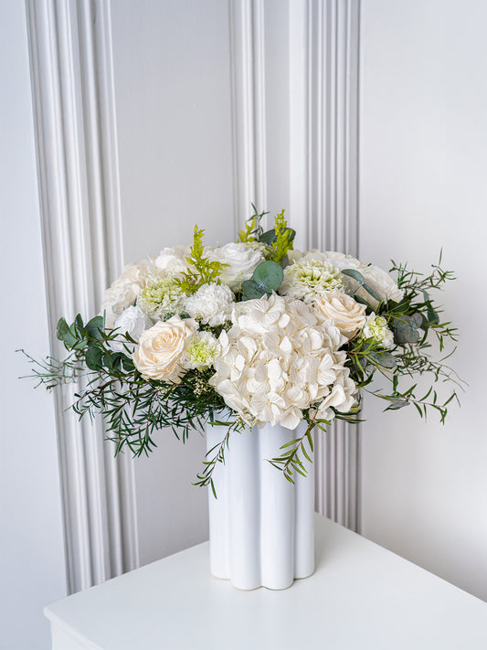 Saison Crème – Composition Florale Stabilisée