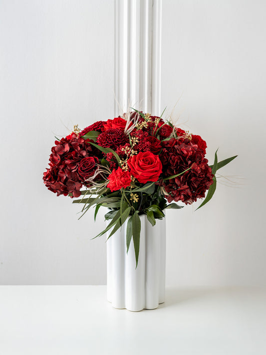 Saison Rouge – Composition Florale Stabilisée