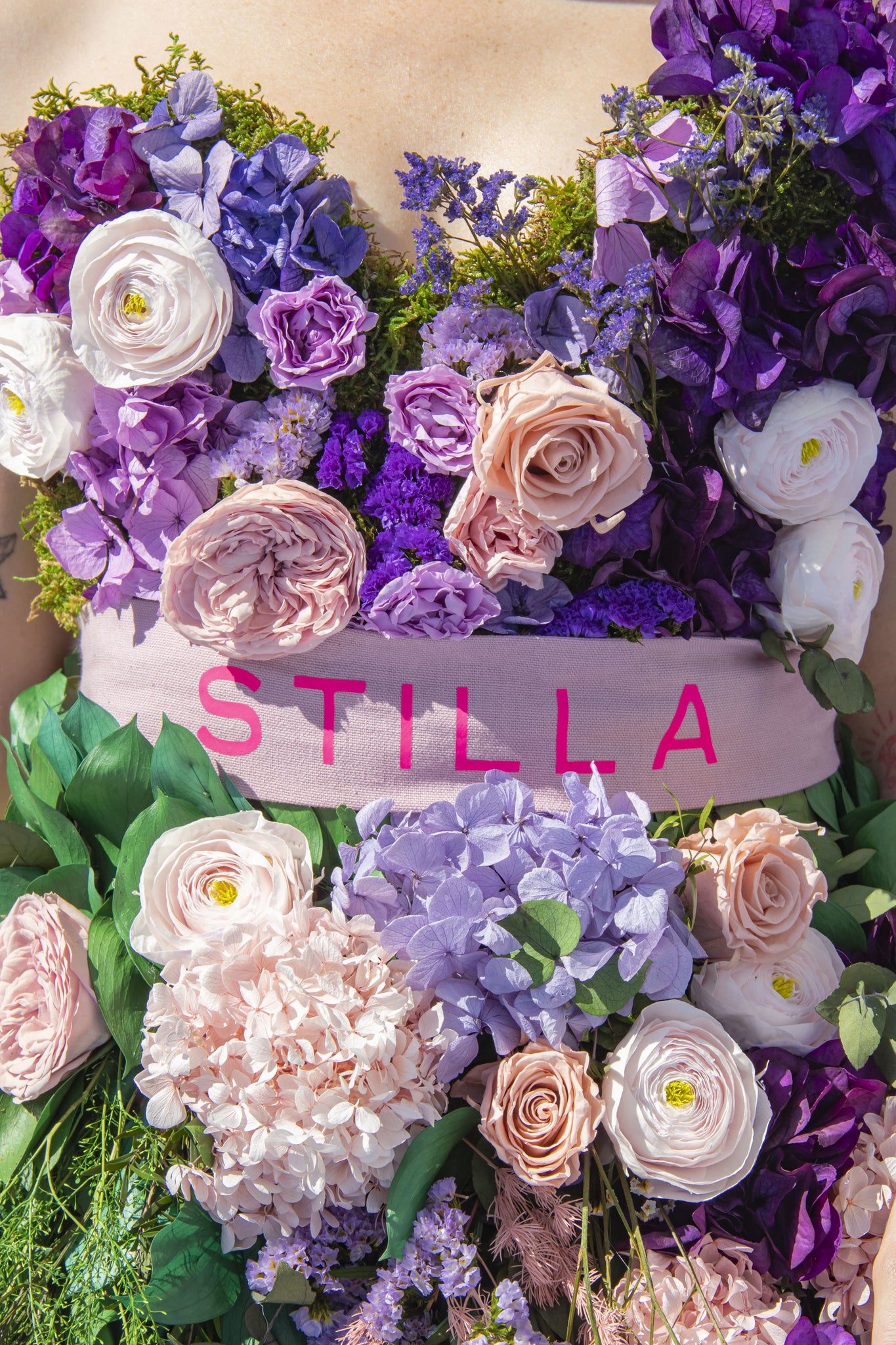 STILLA's flower dress at Monaco Yacht Show 2023
