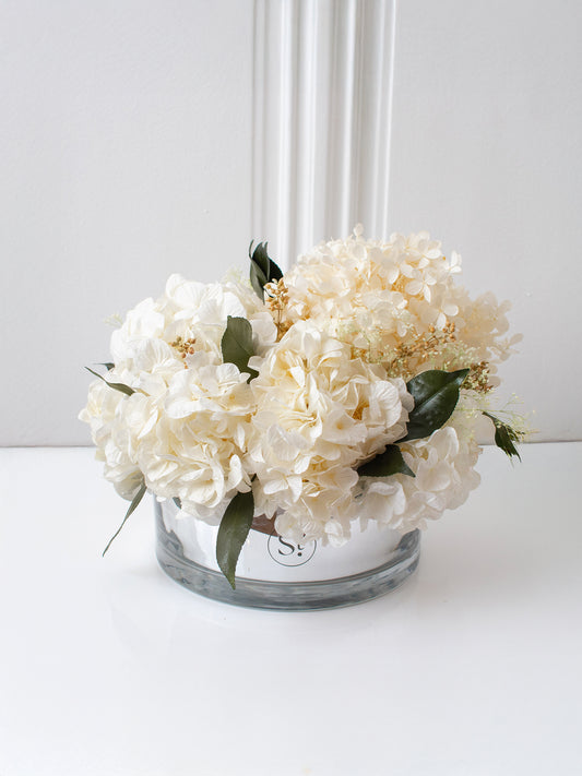 Fairy Dust - Arrangement d'hortensias préservés