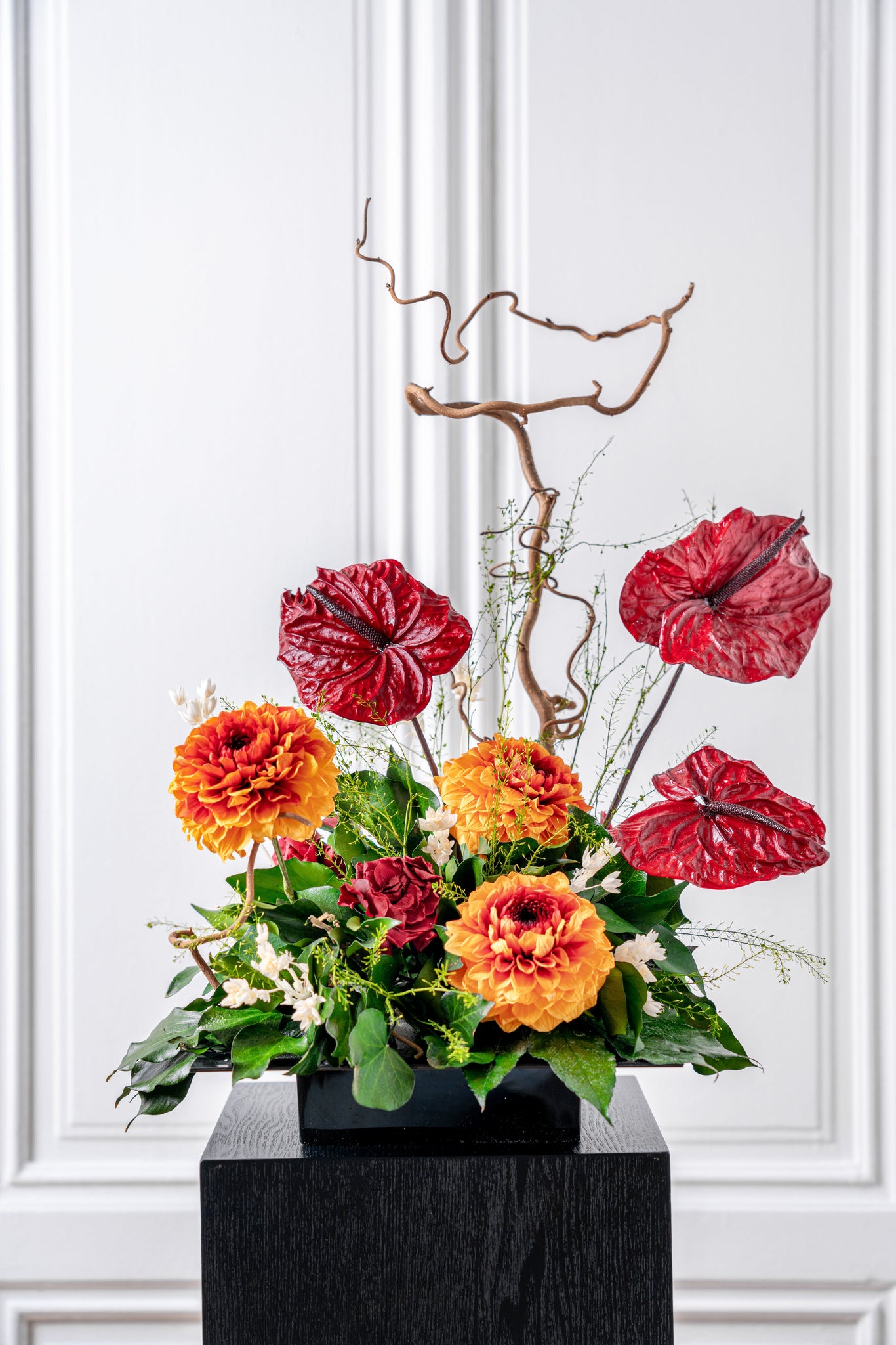 BLOOD ORANGE Luxury Preserved Flower Arrangement by STILLA